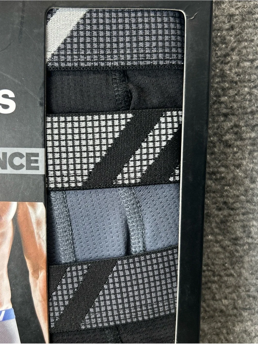 adidas Men’s Performance Mesh Boxer Briefs - 3 Pack, Black/Gray size small new